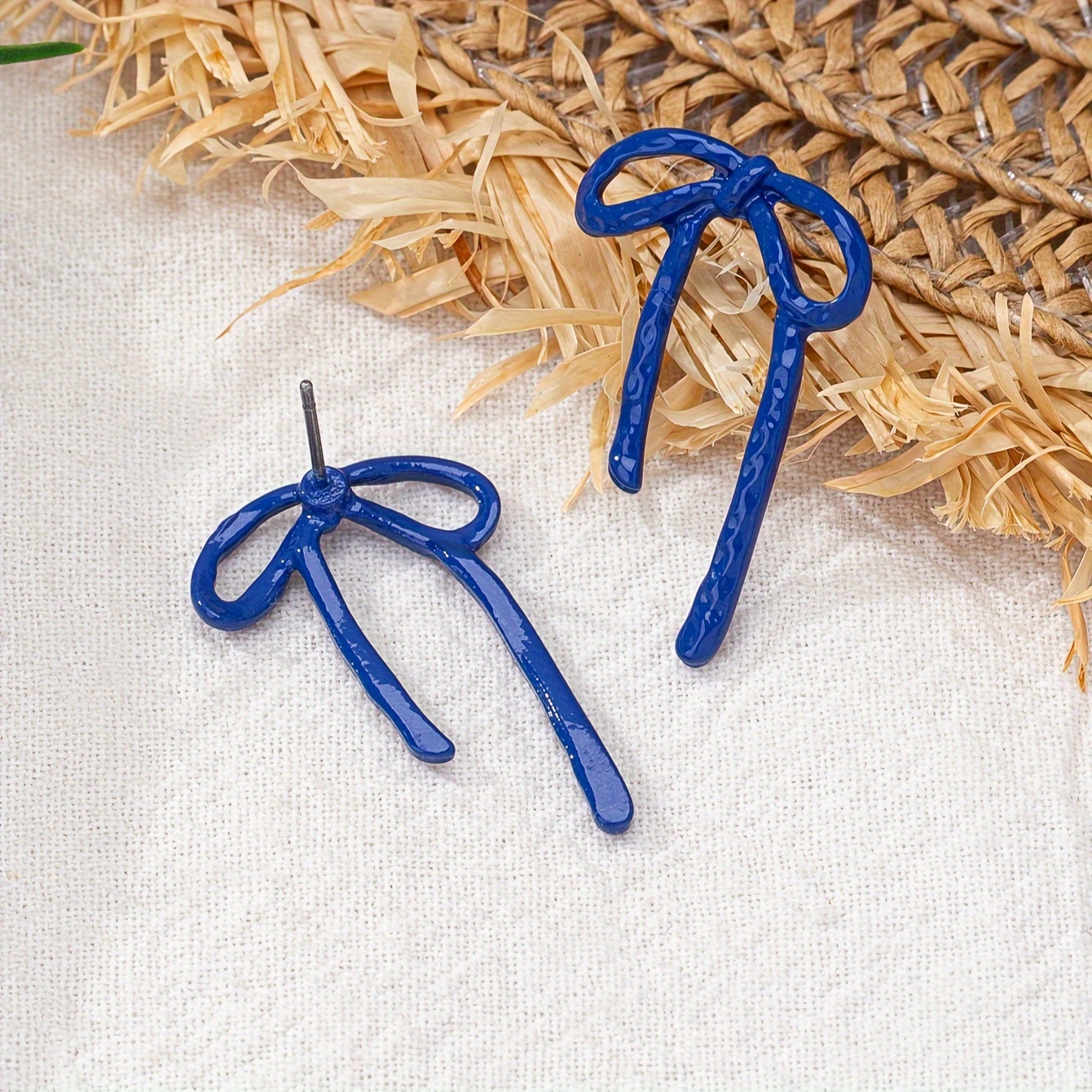 Hollow-Out Large Bow Stud Earrings